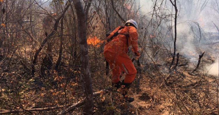 Bombeiros começam a monitorar Serra da Bandeira, em Barreiras